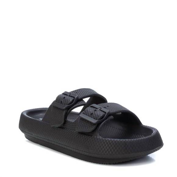 NEW XTI men's double buckle slides in black - Picture 2 of 3